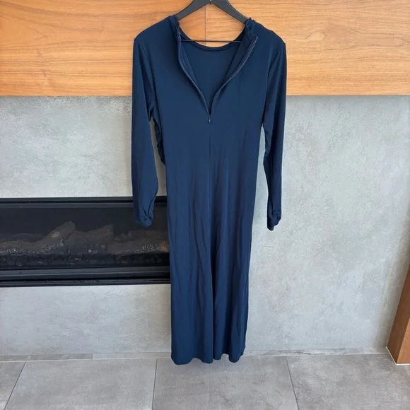 chinese dress ladies Banana Republic Navy/ Green Side Silky Sleeveless Maxi Dress 0 main image 0